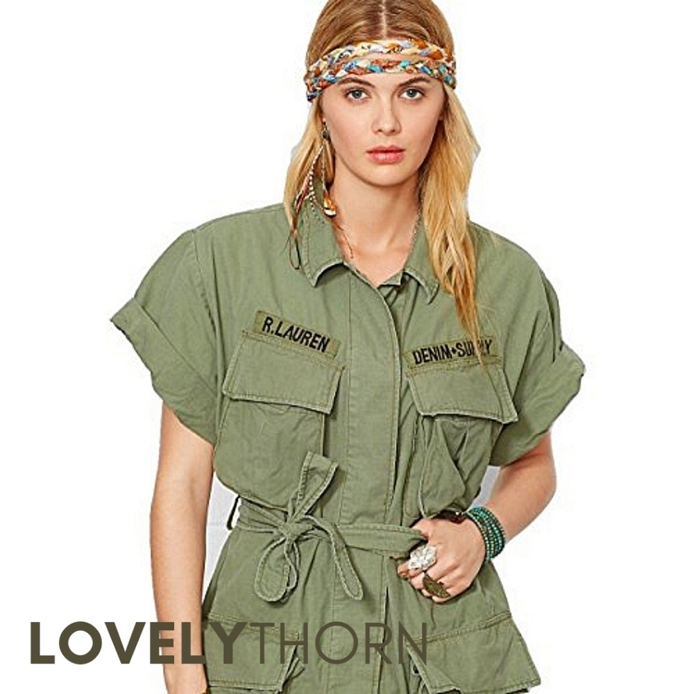 DENIM & SUPPLY RALPH LAUREN // ltd ed over-sized belted field vest jacket RARE - Picture 11 of 13